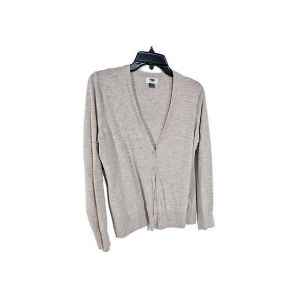 Old Navy Sweater Womens Button Up Grey V-Neck Cardigan Size Large - Picture 2 of 5